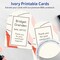 Avery Printable Arched Flat Cards, Sure Feed Technology, 4-3/4" x 3-1/2", Matte Ivory Cardstock, Print-to-The-Edge, Laser/Inkjet Printable, 40 Total